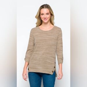 Keira Button Detail Knit Top